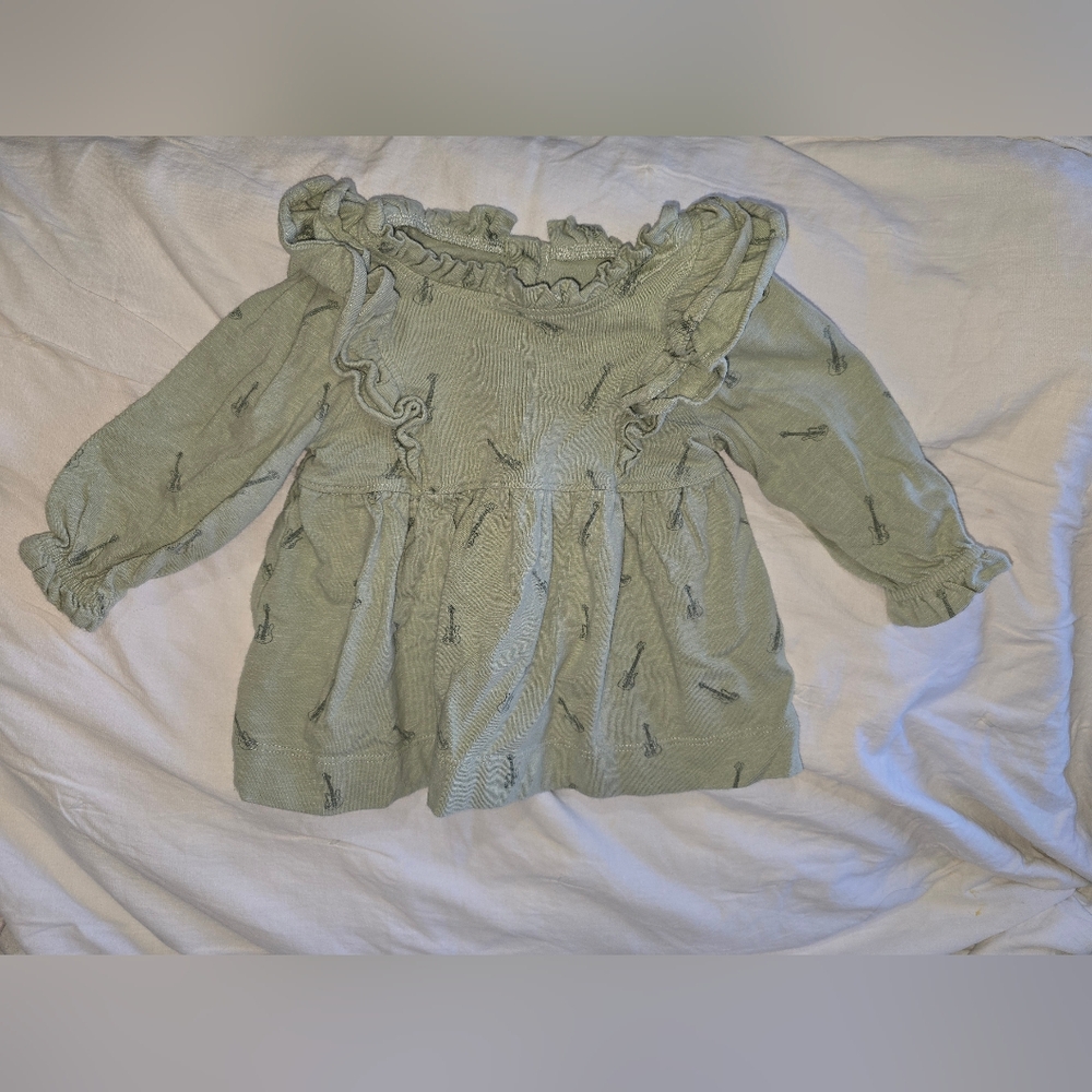 Kate Quinn Little Liam Guitar Ruffle Top